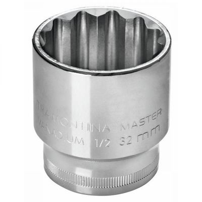 Soquete Estriado 10 Mm Encaixe 1/2´´ Com Acabamento Cromado