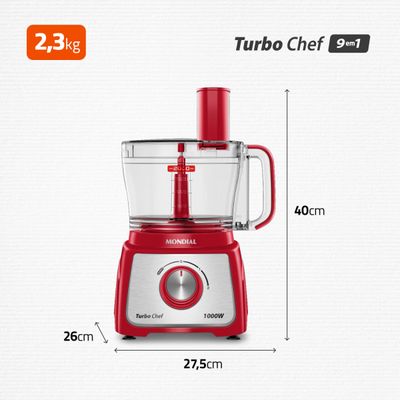 Multiprocessador Turbo Chef 9 em 1 Mondial MPN-01-RF 127V
