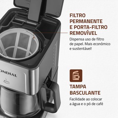 Cafeteira Elétrica Mondial C-43-20X-SI 127V