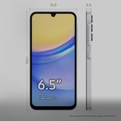"Smartphone Samsung Galaxy A15 5G Azul Claro 256GB, 8GB RAM, Processador Octa-Core, Câmera Tripla Traseira, Tela Super Amoled de 6.5"" 90Hz"