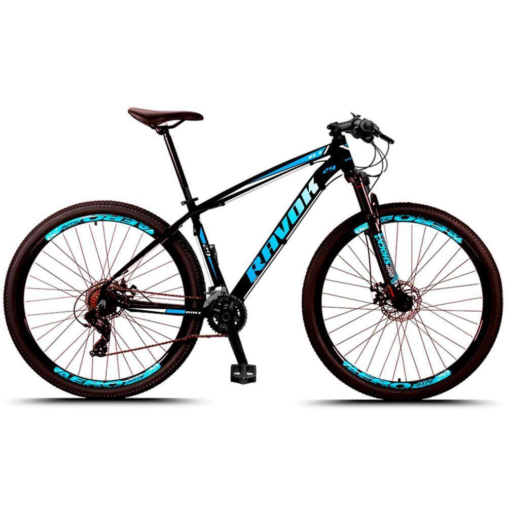 "Bicicleta Bike Aro 29 Alumínio 21 Velocidades Shimano Suspensão Freio A Disco Cor: Azul Tam: 21"""