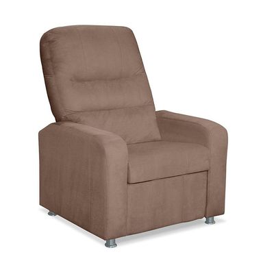 Cadeira Poltrona Do Papai Reclinável Confortável Suede Cappuccino