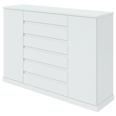 Cômoda Vedra 7 Gavetas 2 Portas Branco
