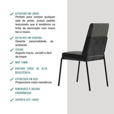Conjunto Sala De Jantar 4 Cadeiras San Lorenzo Carraro Nog Pre