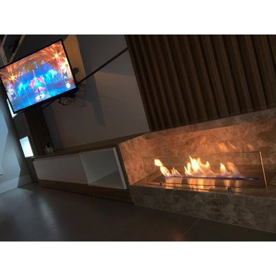 Lareira Ecológica a Álcool Classe A Aço Inox Queimador 60cm