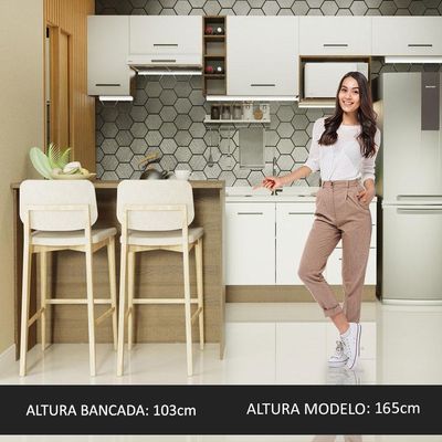 Bancada Ilha Para Cozinha 120 Cm Rustic Madesa Rustic