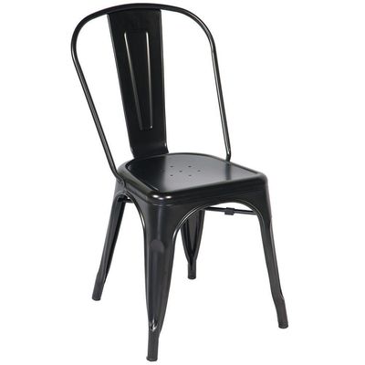 Cadeira Tolix Iron Aço Carbono Industrial - Preto