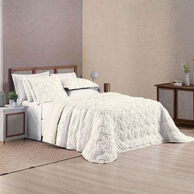 Cobre Leito Queen Harmonia 3 Peças Dupla Face - White