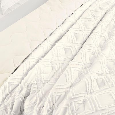Cobre Leito Queen Harmonia 3 Peças Dupla Face - White