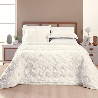Cobre Leito Queen Harmonia 3 Peças Dupla Face - White