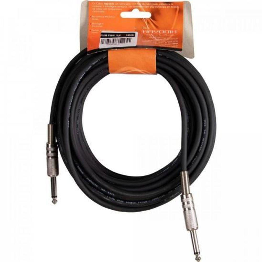 Cabo Para Instrumentos Linha Brasil P10 X P10 10m Preto Hayonik [f003]