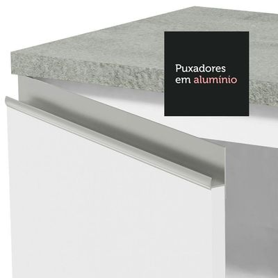 Armário Gabinete Para Banheiro 120cm 2 Portas 3 Gavetas Branco Madesa Branco