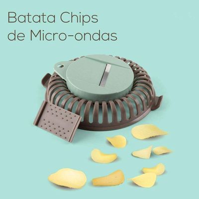 Forma Batatas Chips Para Micro-ondas Saudável E Sem Gordura