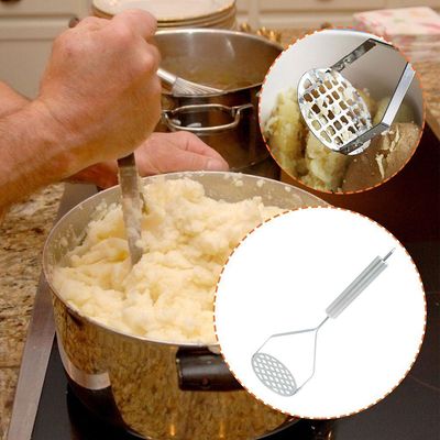 Amassador Espremedor De Batatas Manual Profissional Aço Inox