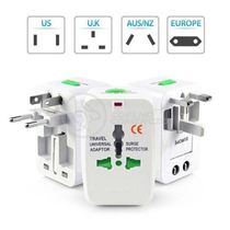 Adaptador Tomada Universal Padrão 150 Países Uk Europa Eua Asia Viagem Bivolt 110/220 Bivolt Aio