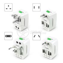 Adaptador Tomada Universal Padrão 150 Países Uk Europa Eua Asia Viagem Bivolt 110/220 Bivolt Aio