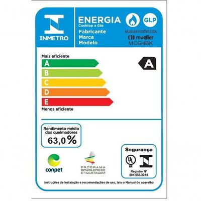 Cooktop Mueller 4 Bocas De Alumínio Com Queimador Ultra Chama Mcg4bk Bivolt