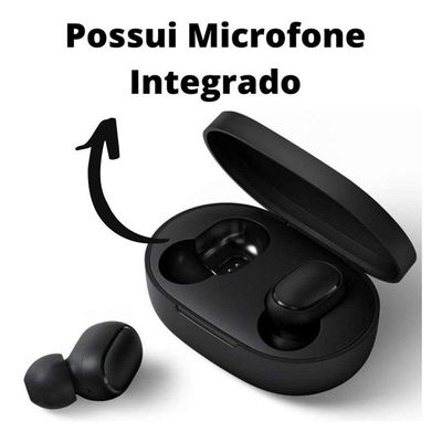 Fone Ouvido Sem Fios Preto Bluetooth Para Samsung Galaxy M53