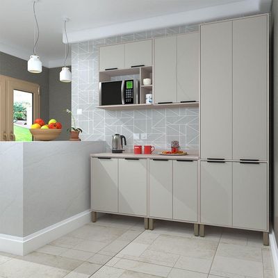 Cozinha 5 Peças Espaço Micro E Tampo Stylo Luciane Móveis Cinammon/beige