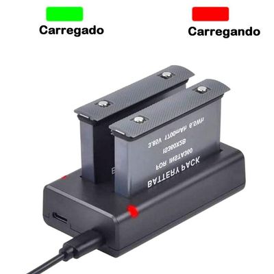 Carregador Duplo De Baterias Para Câmera De Ação Insta360 One X2
