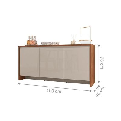 Bancada Marshall Cedro Off White 3 Portas