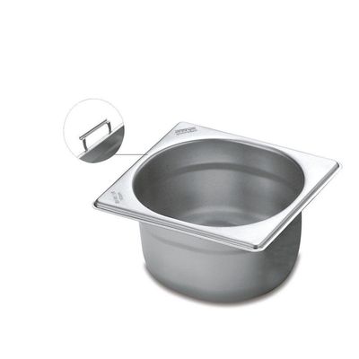 Cuba 1/6 Em Inox Com Alças Móveis Profundidade 200 mm 304