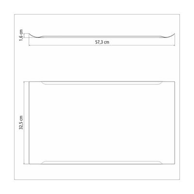 Bandeja Tramontina Quadrata Retangular Em Aço Inox Alto Brilho 57 X 32 Cm