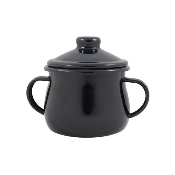 Açucareiro Esmaltado Preto 380 Ml Ewel