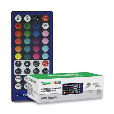 Controle Remoto Taschibra Receptor Rgbw P/ Fita De Led 12v 72w Infravermelho