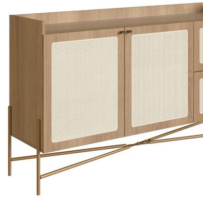 Aparador Balcao Buffet 139 Cm Pes Metal 28969 Oslo Hanover Artesano Hanover