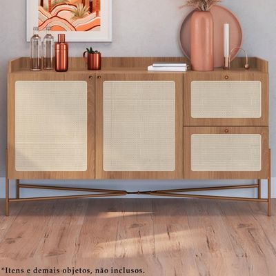 Aparador Balcao Buffet 139 Cm Pes Metal 28969 Oslo Hanover Artesano Hanover