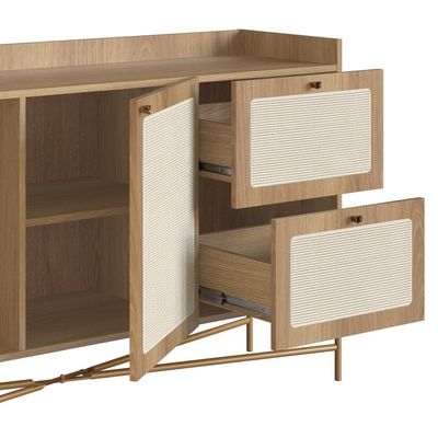 Aparador Balcao Buffet 139 Cm Pes Metal 28969 Oslo Hanover Artesano Hanover