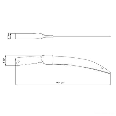 "Serrote Poda Utility 12"" Com 5 Dentes Por Polegada Lâmina Em Aço Carbono E Cabo Injetado"