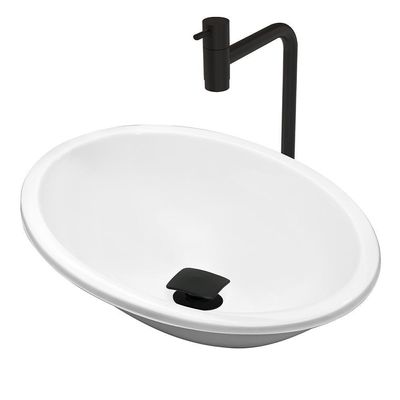 Cuba Pia Banheiro Sophia Torneira Inox Valvula Click Black Branco