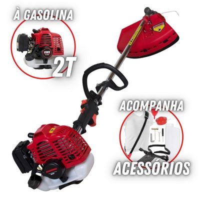 Cortador De Grama Profissional Kawashima à Gasolina Lateral