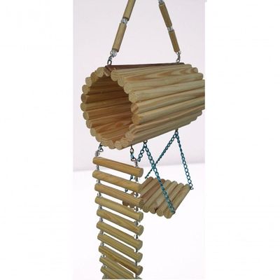 Brinquedo Aves Roedores Playground Toca Casinha Ponte Escada