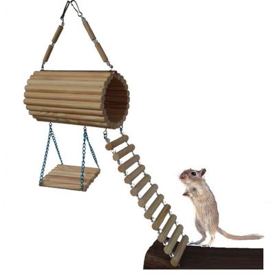 Brinquedo Aves Roedores Playground Toca Casinha Ponte Escada
