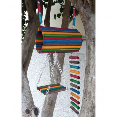 Brinquedo Aves Roedores Playground Toca Casinha Ponte Escada