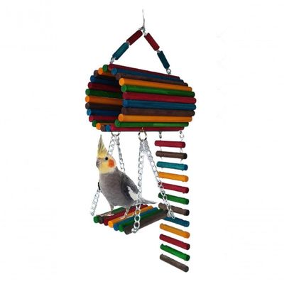 Brinquedo Aves Roedores Playground Toca Casinha Ponte Escada