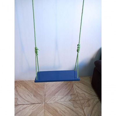 Balanço Gangorra Infantil Madeira 50x20 Azul Até 100kg