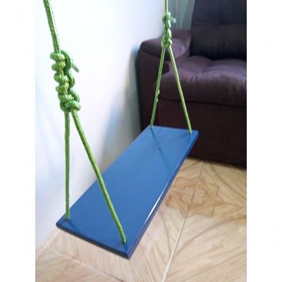 Balanço Gangorra Infantil Madeira 50x20 Azul Até 100kg