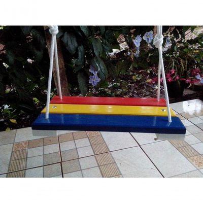 Balanço Gangorra Infantil Madeira 40x20 Colorido Até 70kg