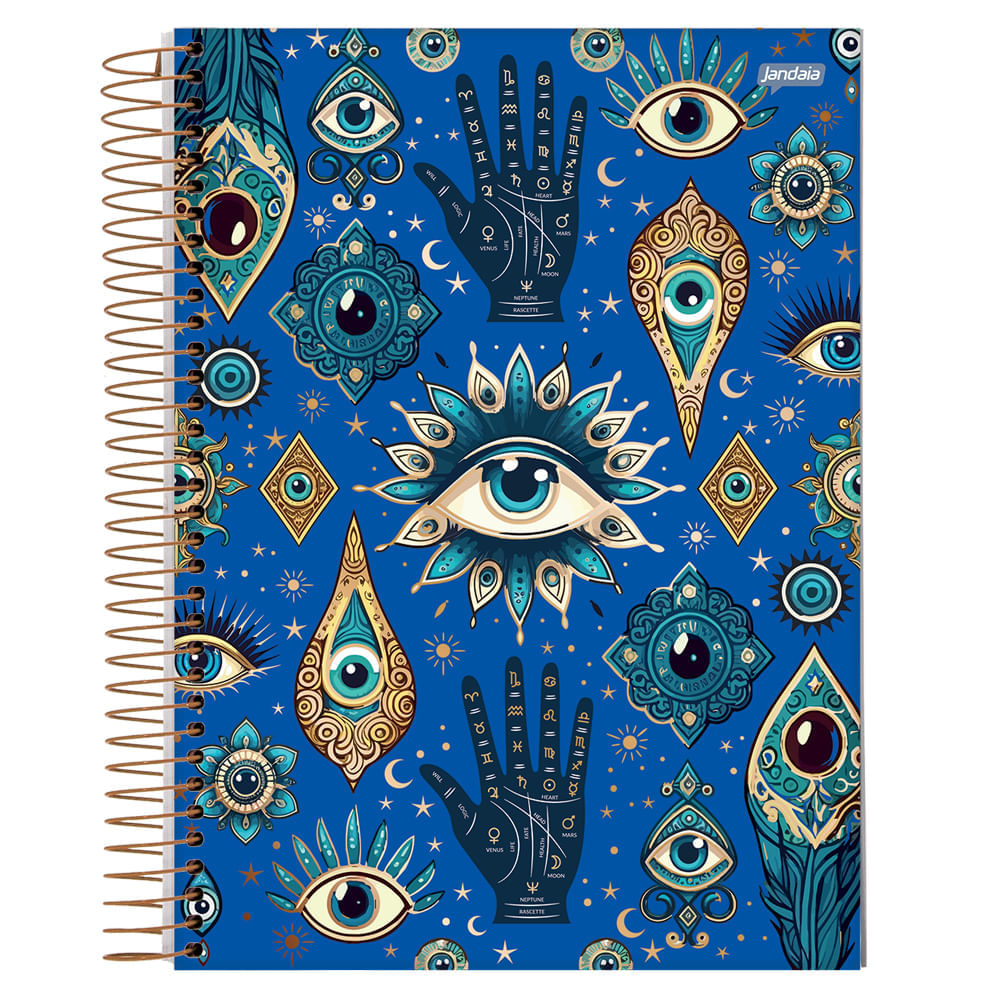 Caderno Universitário 10 matérias 160fls Mystic Jandaia