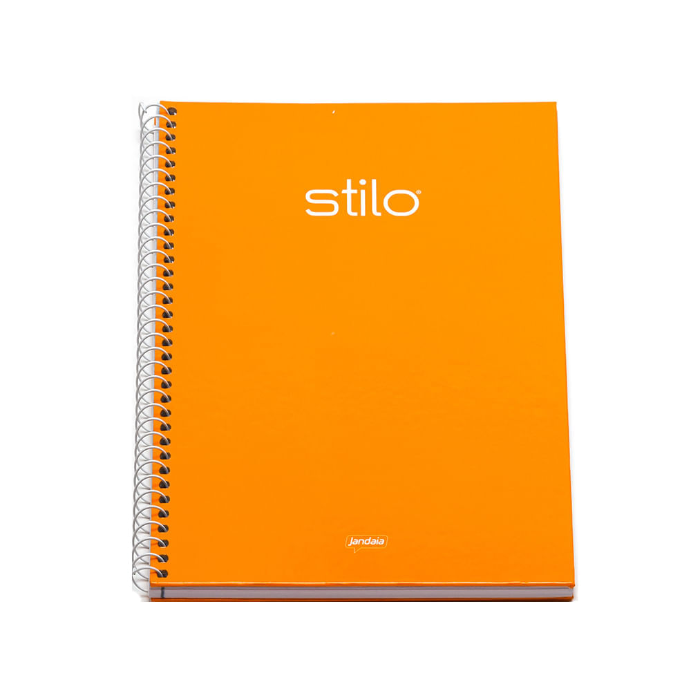 Caderno Stilo Jandaia Laranja Neon 1 Matéria 80 Folhas