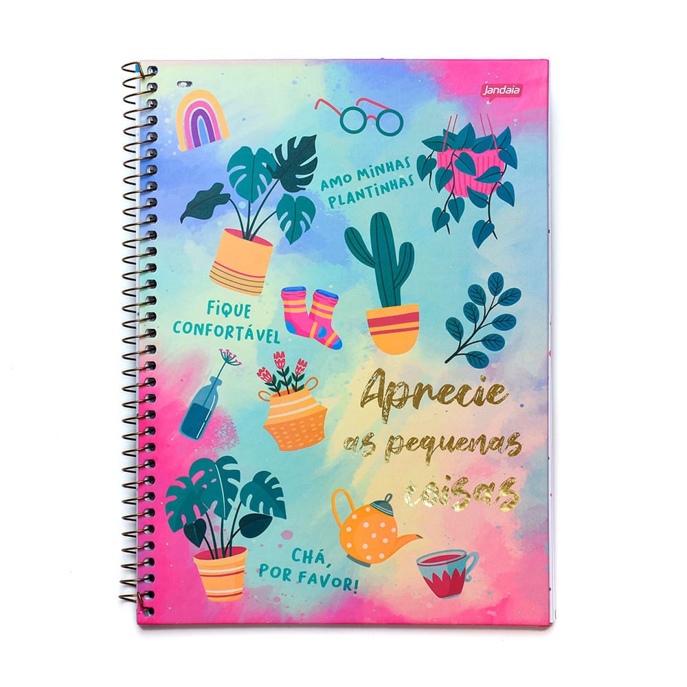 Caderno Espiral Jandaia 1 Mat 80Fls De Boas Pequenas Coisas
