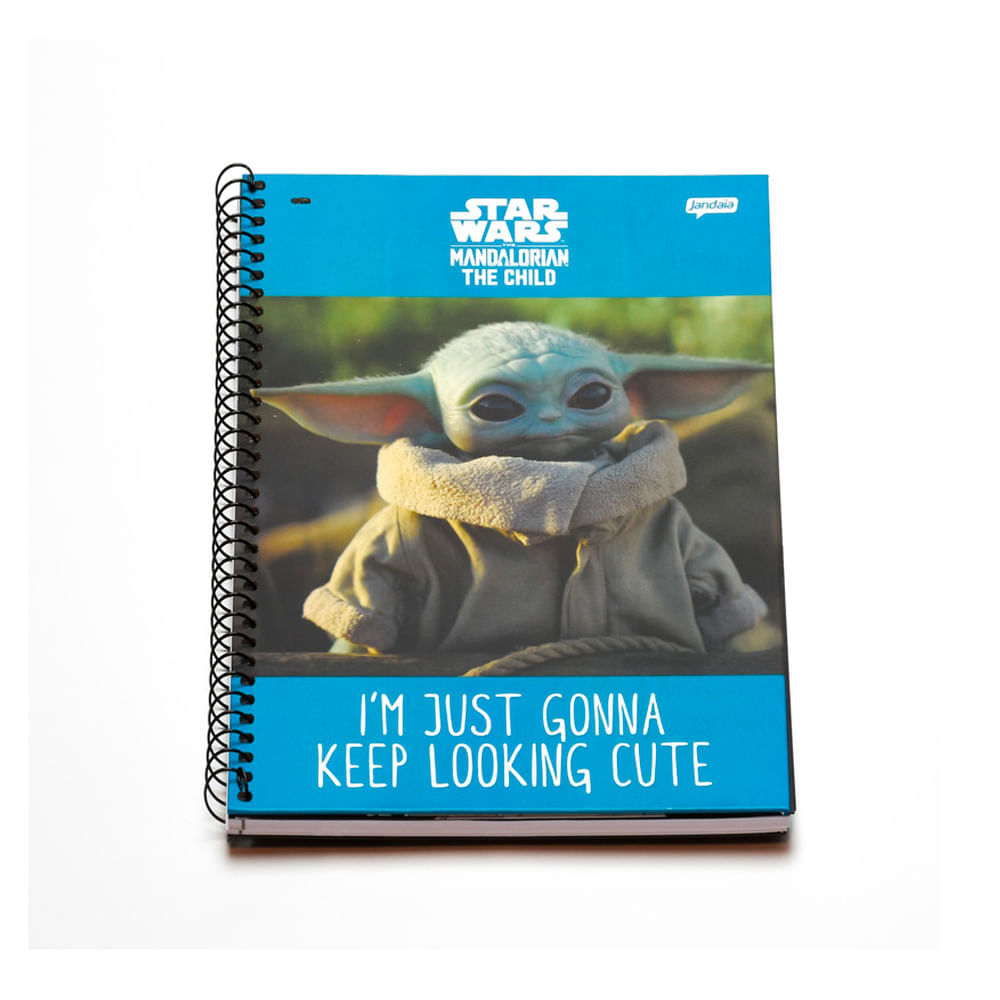 Caderno Jandaia Star Wars Baby Keep Looking Side 1 Matéria 80 Folhas