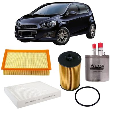 Kit Revisão Chevrolet Sonic Óleo ACDelco 5w30 Sintético + Filtros