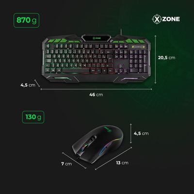 Kit Gamer 2 em 1 Mouse e Teclado Xzone - GTC-01