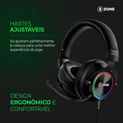 Headset RGB Gamer Xzone GHS-01 HEADSET GHS-01 NA HEADSET COM SUPORTE