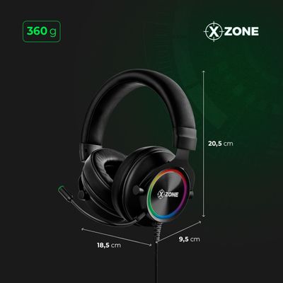 Headset RGB Gamer Xzone GHS-01 HEADSET GHS-01 NA HEADSET COM SUPORTE